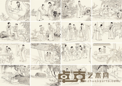 李成勋 《苏六娘》连环画原稿七十六帧（全） 15.5×21.5cm×76