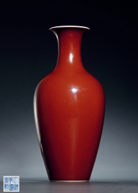 清乾隆·霁红釉观音瓶