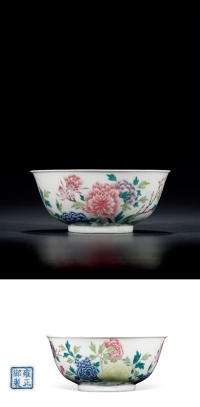 清雍正·珐琅彩牡丹纹碗