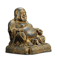 明·马钱特旧藏铜漆金弥勒佛坐像