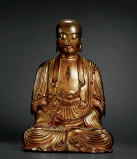 清·木胎地藏菩萨坐像