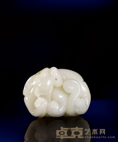 张永来 圆满瑞兽 白玉把件 64×44×43mm
重量:184.0g