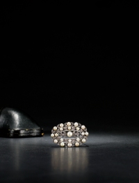 1901年制 爱德华时期野生珍珠镶嵌钻石胸针