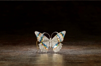 十九世纪 珐琅彩绘蝴蝶造型钻石胸针