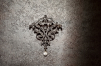 1901年制 爱德华时期卷叶纹饰钻石胸针