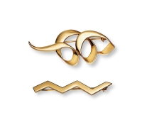 蒂芙尼（Tiffany & Co.）Paloma Picasso设计18K黄金几何造型胸针一对