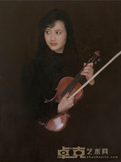 陈衍宁 小提琴手 81×61cm