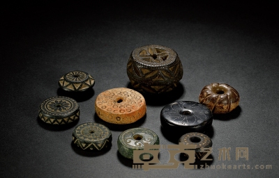 商-清·石币一组九枚 直径：27.9-51.3mm