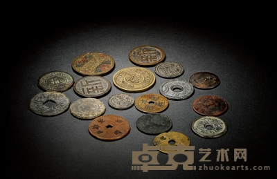 民国·代用币一组十七枚 直径：21.2-35.9mm