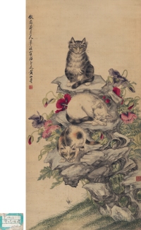 黄山寿  猫趣图