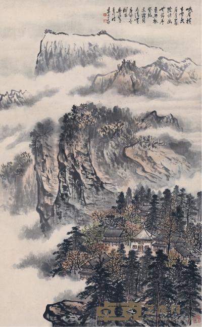 吴一峰  古雪含翠图 95.5×59.5cm