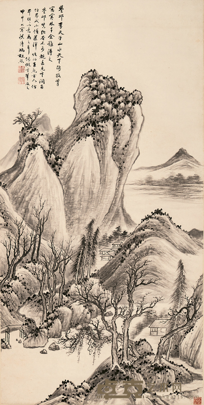 冯超然 青巘隐居 106×52cm