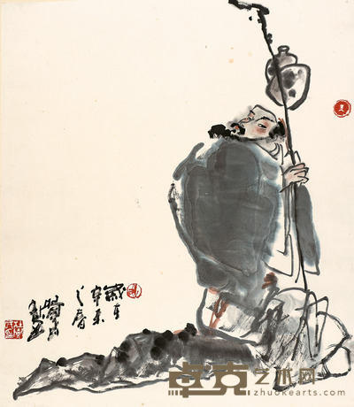 杜觉民   繫匏沽酒 67×58cm