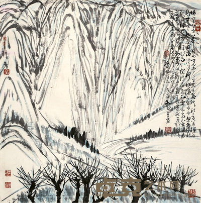 朱乃正   山原羃缟 67×66cm
