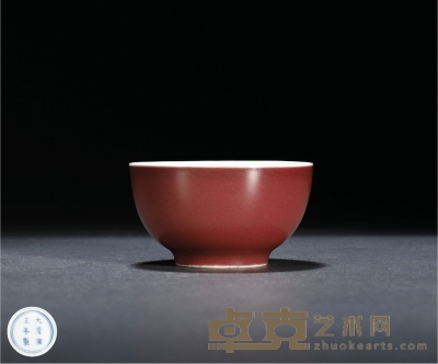 清雍正·霁红釉小杯 口径：7.2cm