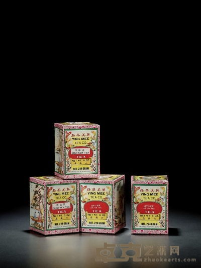 二十世纪六十年代•英美茶庄远年六安茶及水仙茶各两盒 四盒，224g×4（净重）