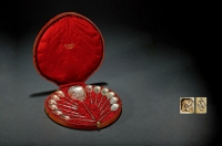 1880年制 费迪南·达克特（FERDINAND DUCOT）纯银蛋糕勺礼盒十三件套组