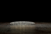 装饰艺术（ART DECO）时期 钻石镶嵌白金蕾丝风格胸针
