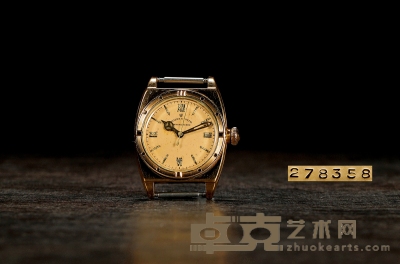 十九世纪制 劳力士（ROLEX）18K黄金古董腕表 表径：28mm