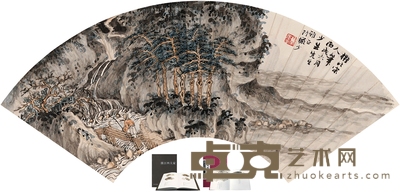 陆俨少 策杖图 51.5×17.5cm