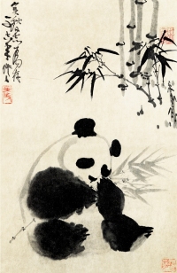 吴作人  熊猫
