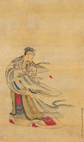 王 云  仙人引福图