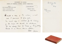 庄士敦  签赠东方学家罗斯《致一位传教士的信》初版及相关信札