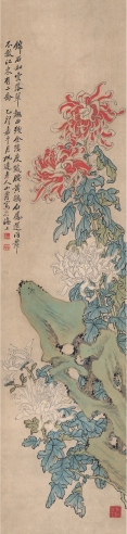 黄山寿  菊石图