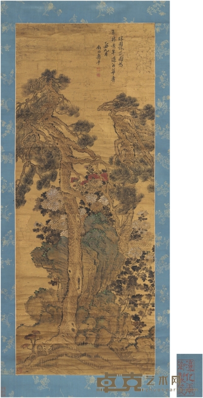 恽寿平   瑶圃僊葩图  164×45cm