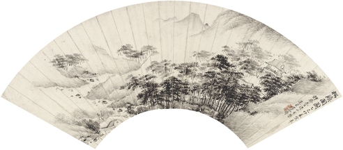 潘恭寿  松颠阁图