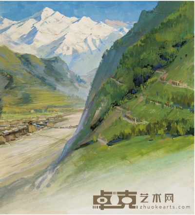 李宗津  伟大的长征 封面原稿 32×29cm