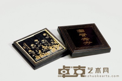 清·胡子卿制富贵寿考套墨 10.5×2×0.7cm×5 每锭重约26.5g