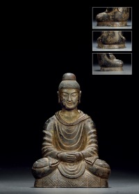 明·犍陀罗式释迦摩尼铜坐像
