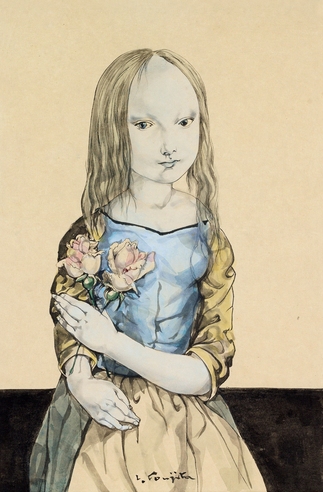 藤田嗣治 捧花少女