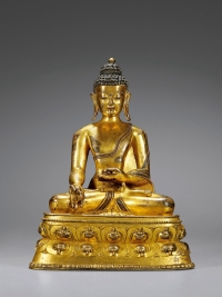 14世纪·铜鎏金药师佛坐像