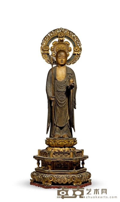 15世纪·木胎彩绘地藏菩萨立像 高：110cm