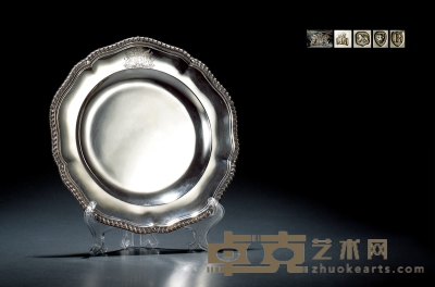 1892年制 丘吉尔家族藏品杰拉德（Garrard）纯银餐盘 直径：25cm 重量：约591g