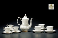 皇家阿尔伯特（ROYAL ALBERT）骨瓷白色茶具十三件套组