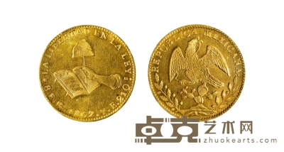 清·1862年墨西哥金币 直径：36.5mm
数量：1