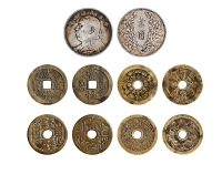 清-民国·铜币、银币一组五枚