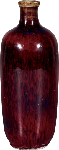 清·钧红釉小瓶