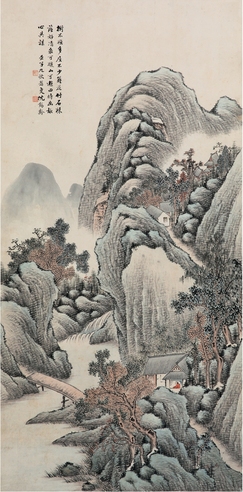 沈锡龄  山居图