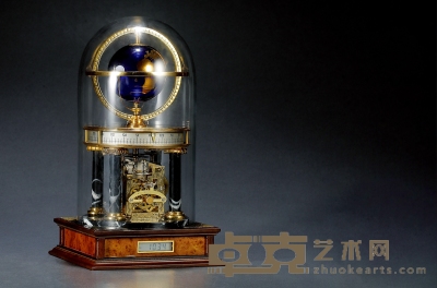 限量版千禧年纪念 富兰克林（FRANKLIN MINT）地球仪钟 座钟长：18cm 宽：18cm 高：32cm