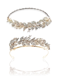 维多利亚时期 月桂叶片饰钻石冠冕（Tiara）「可做项链」