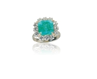 1950年制 祖母绿镶嵌钻石戒指