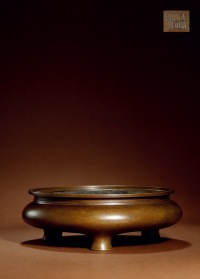 清·大清雍正年制款铜鬲式炉
