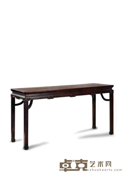清·红木束腰如意云纹画桌 高：84cm 长：160.7cm 宽：54cm