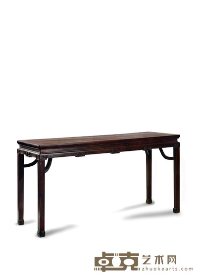 清·红木束腰如意云纹画桌 高:84cm 长:160.7cm 宽:54cm