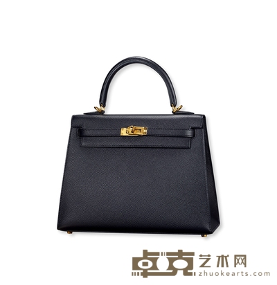 爱马仕Hermès 黑金EPSOM皮KELLY25手提包 L.25×H.19.5×D.9.5cm，握把13×9.5cm