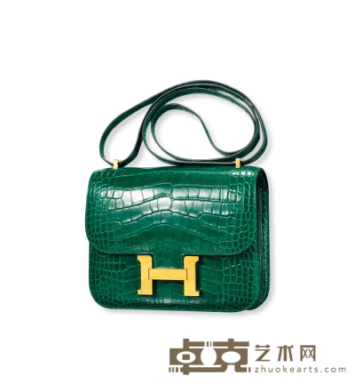 爱马仕Hermès 翡翠绿 CONSTANCE19斜挎包 L.19×H.15.5×D.5cm